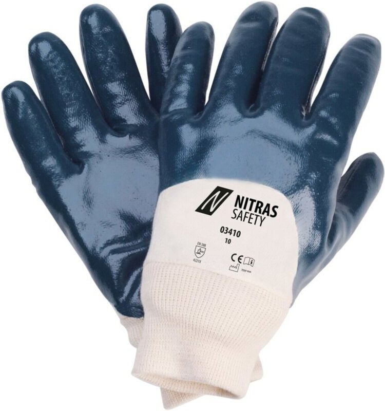 Nitrilhandschuh,blau, Bund,teilbeschichtet, Gr. 11 12 Stk