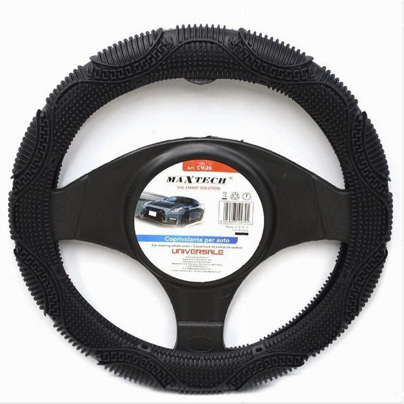Thumbnail - Trade Shop Traesio - Trade Shop - coprivolante universale auto copertura foderzo 38CM antiscivolo nero CV-26 -