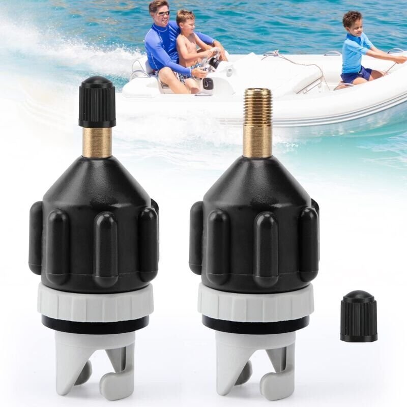 2-teiliges Kajak-Adapter-Set, SUP-Adapterventil, Aufblaspumpen-Konverter für Kanus, Stand-Up-Paddleboards