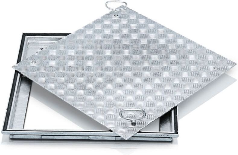 Zarges Schachtabdeckung aus Stahl mit Deckplatte 1000 mm x 1000 mm