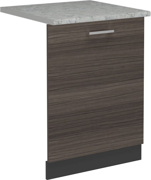 Vicco - Geschirrspülblende R-Line, Edelgrau, 60 cm , ap Marmor