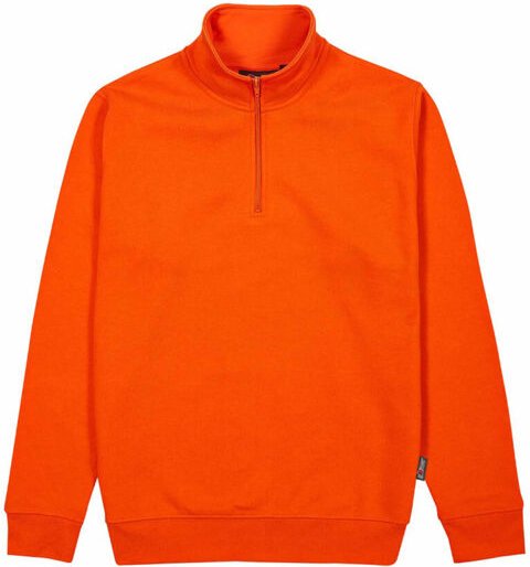 Arbeits-Sweatshirt mit halbem Reißverschluss TAUTRA - Orange, Packung zu 25 - 3XL