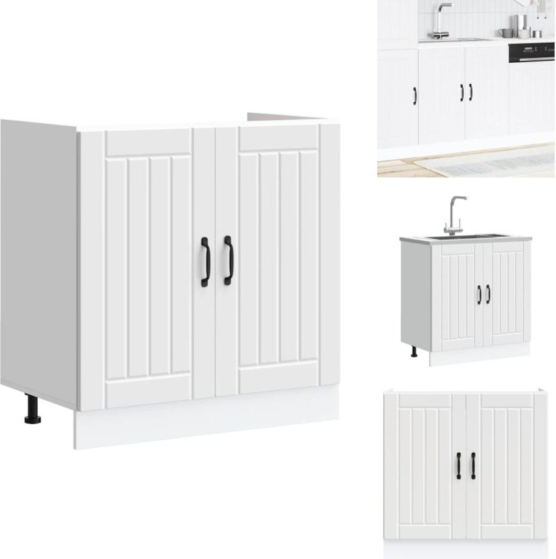 Spülenunterschrank Lucca Weiß Holzwerkstoff - Spülenunterschrank - Spülenunterschränke - Küchenunterschrank - Unterschra...