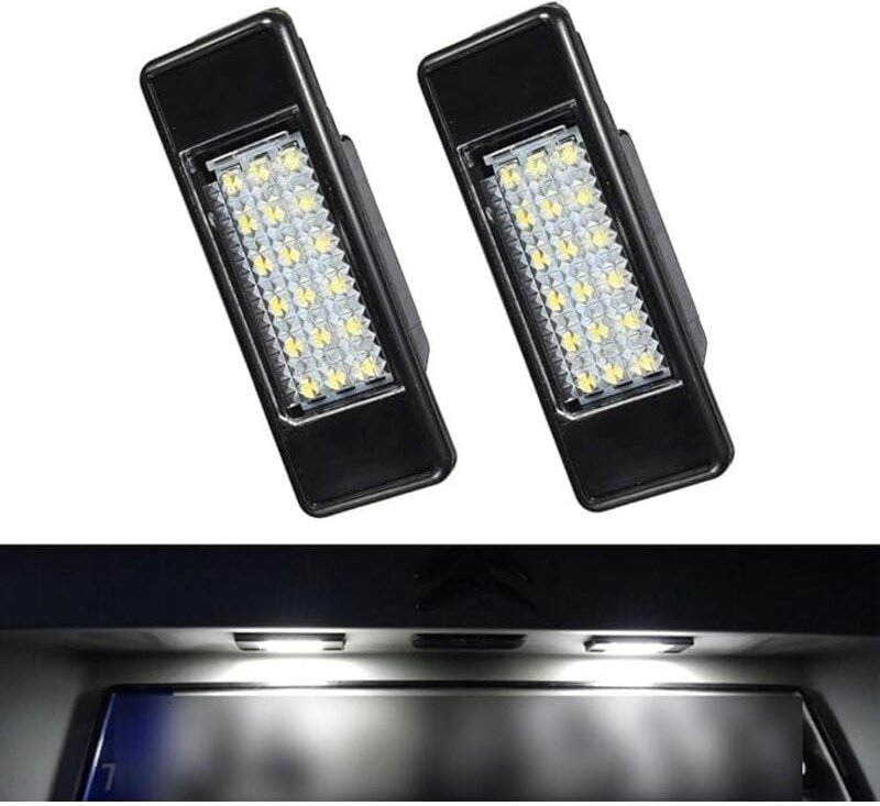Thumbnail - 2x LED Kennzeichenbeleuchtung Canbus Fehlerfrei Weiß 6000K 18 SMD Für Peugeot 106 1007 207 307 308 3008 406 407 508 806 ...
