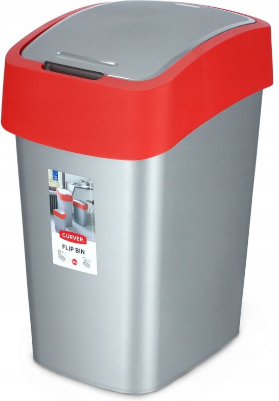 Curver - Flip Bin 50L Abfallbehälter, rot