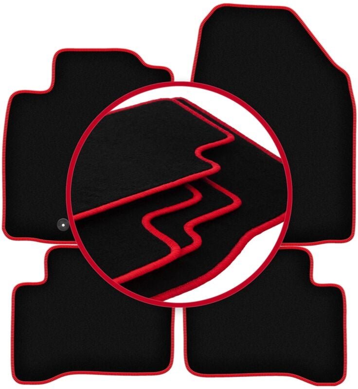 CARLUX-RED Autofußmatten für: Hyundai Ioniq Fließheck (2016-)