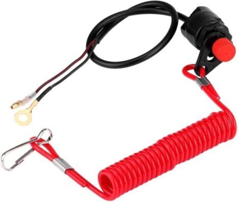 Boots-Leistungsschalter, Not-Aus-Schalter für Außenbordmotoren für Rasenmäher mit Lanyard-Kabel, INHHUB