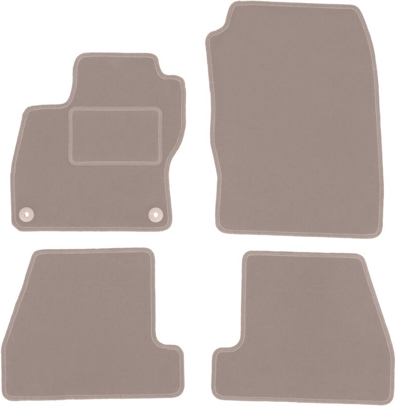 Beige Veloursmatten für: Ford Focus MK3 Fließheck, Limousine, Kombi (2010-2018)