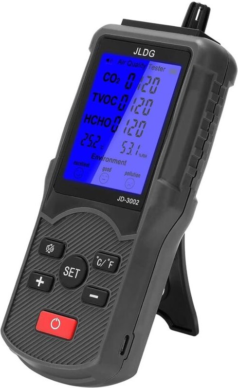 Raumluftqualitätsmonitor, intelligenter Luftqualitätstester für CO2 tvoc mit Temperatur- und Feuchtigkeitsüberwachung fü...