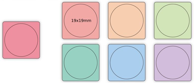 NIIMBOT DB Serie Aufkleber 1919 290x RUND FARBE