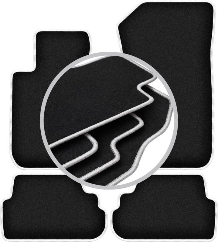 CARLUX-SILVER Autofußmatten für: BMW 1 E88 Cabrio (2008-2014)