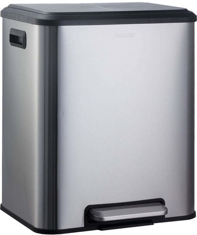Karat - Mülleimer Jack 30 l Fassungsvermögen 2-fach Mülltrennung Edelstahl