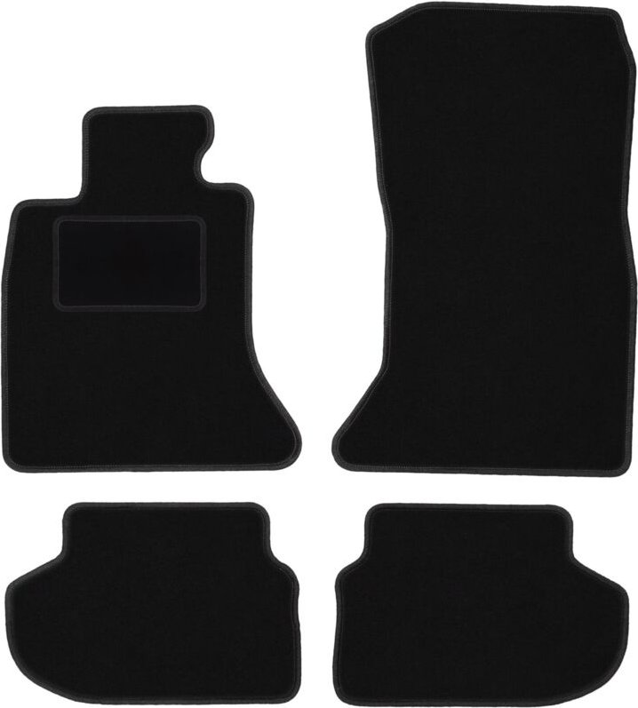Schwarze Velours-Fußmatten für: BMW 5 F11 FL Kombi, Touring (2013-2017)