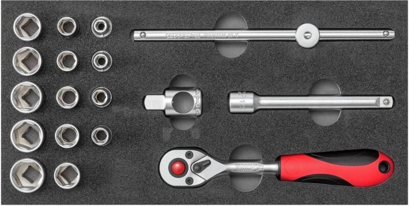 Steckschl.Satz 3/8 1/3 CT-Modul 18tlg - Gedore