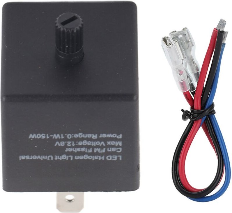 Jeffergarden 12V 24V LED-Blinkrelais, langlebiger Blinker, Ersatzzubehör für Kraftfahrzeuge, Autoteile, Motorräder