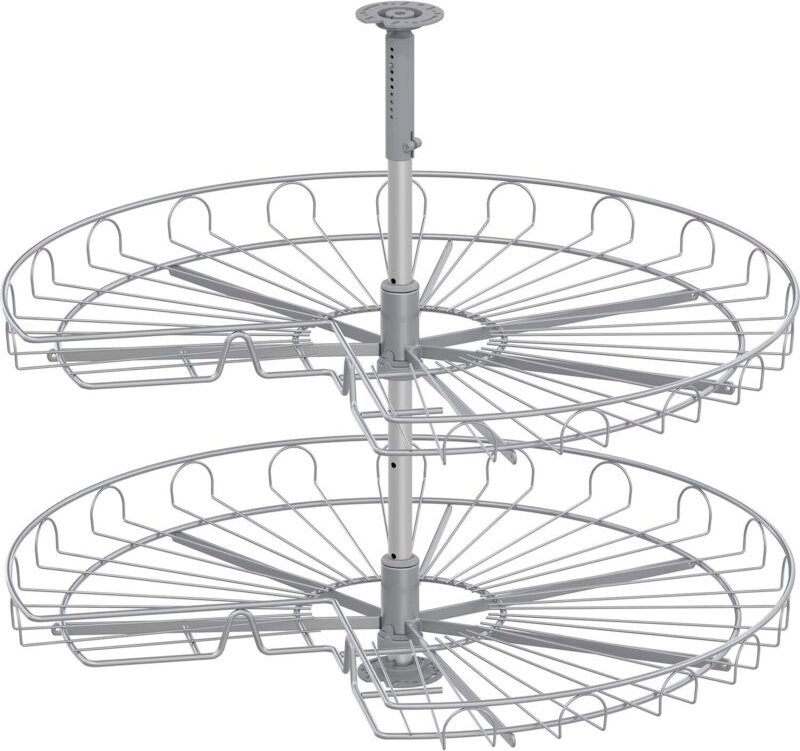 Vauth-sagel - vs cor Wheel Eckschrank-Drehboden 3/4-Kreis Set Classic 820 mm Silber