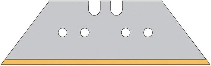 Trapezklinge L61xB18,7xS0,65mm Titan mit Lochung
