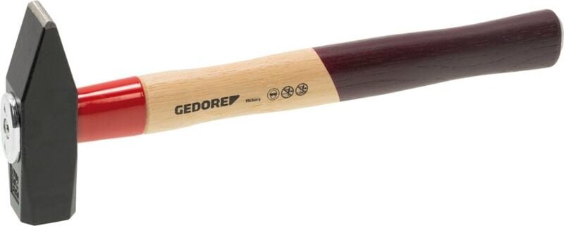 Sicherheits Schlosserhammer 600 h Rotband Plus 300 g Hickory Stiel - Gedore