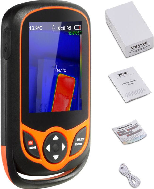 Mophorn - vevor Wärmebildkamera für Android 256x192 Pixel Hohe Auflösung 0,07 °c Wärmeempfindlichkeit Temperaturbereich ...