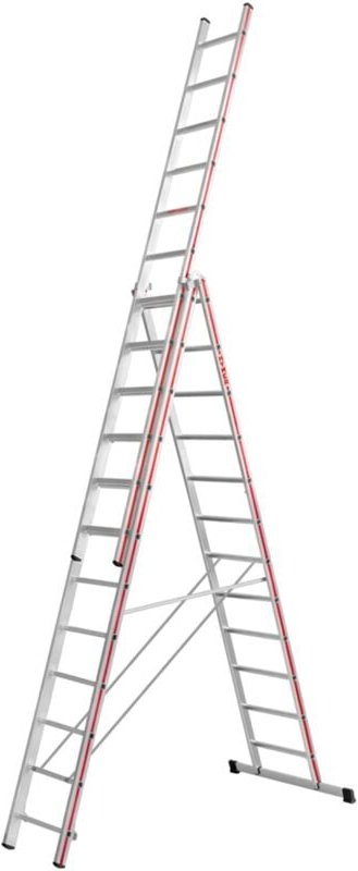 Hymer Mehrzweckleiter 3-teilig, 3x12 Sprossen, ah 8,82m