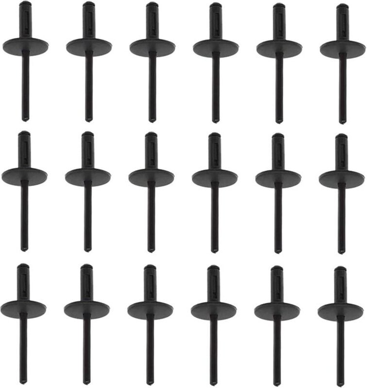 Tlily - 100Pcs Auto Stoßstange 6mm Löcher Kunststoff Nieten Befestigungen 51717002953 für-Innen Clip