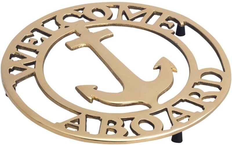 Dekoratives nautisches Tischset „Willkommen an Bord“.