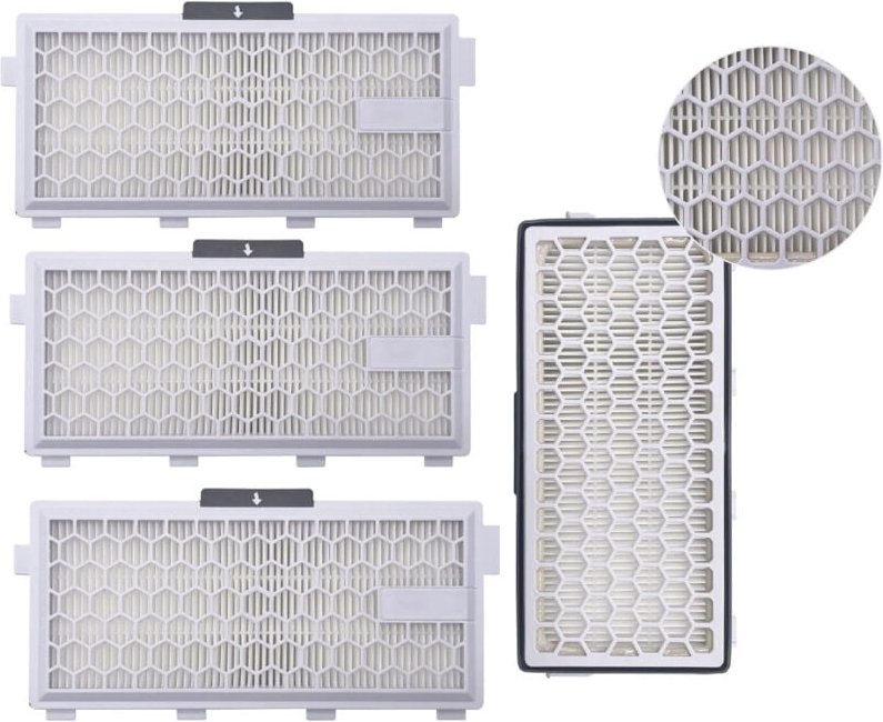 Thumbnail - 4er-Pack Airclean Plus 50 HEPA-Filter für Miele Complete C3 Powerline, S8340 Staubsauger – Air Clean sf-ha 50 für Comple...