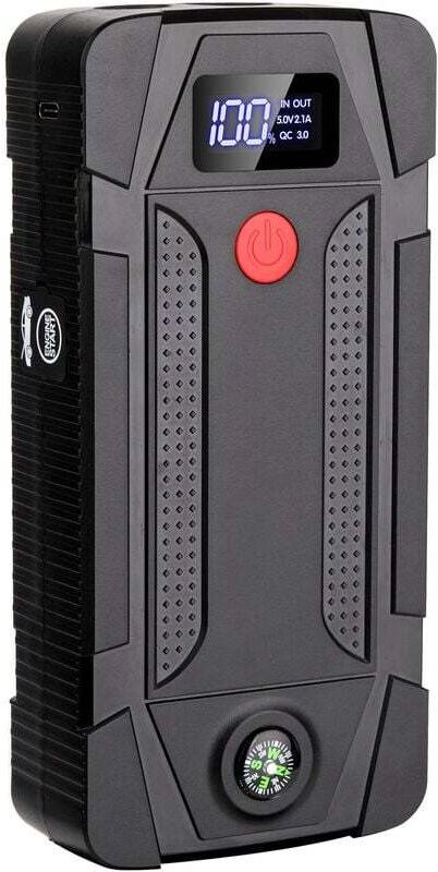 Tragbarer Starthilfe fürs Auto – 2000 A Spitzenleistung 18000 mAh (bis zu 8,0 l Benzin- oder 7,5 l Dieselmotor), QC 3.0 ...