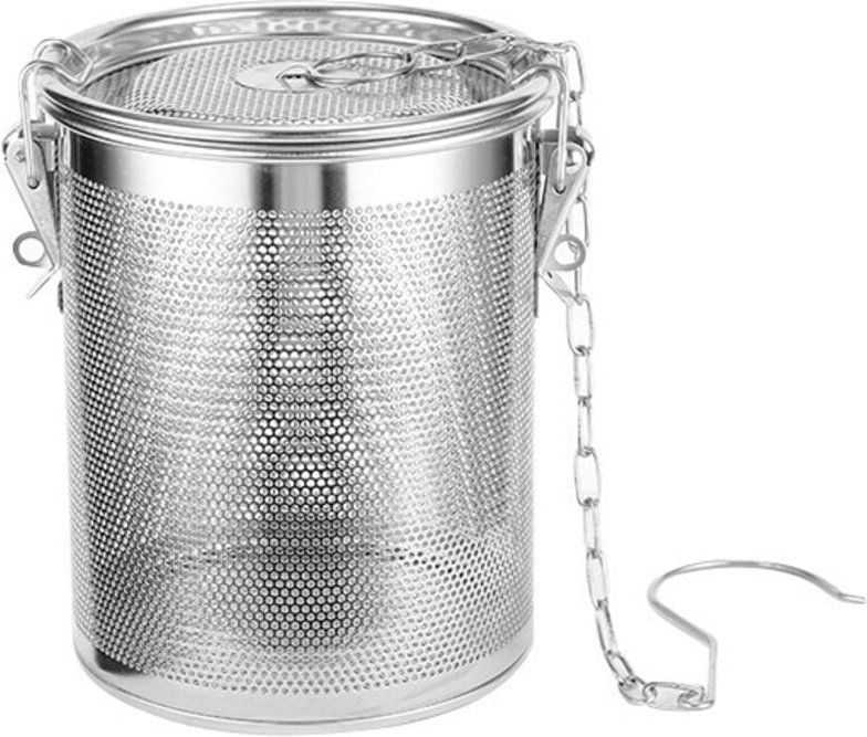 Thumbnail - Großes Tee-Ei, Kugel-Suppenfilter, 304 Edelstahl, Tee-Filter, Kugel, Gewürzfilter mit Kette und Deckel, Tee-Ei, Tee-Filt...