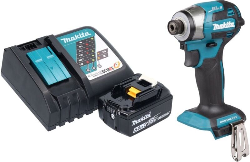 Makita DTD 173 RG1 Akku Schlagschrauber 18 V 180 Nm 1/4“ Brushless + 1x Akku 6,0 Ah + Ladegerät