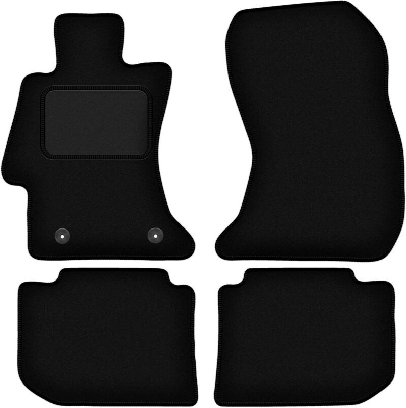 Schwarze Velours-Fußmatten für: Subaru XV Crossover (2011-2017)