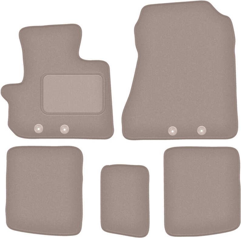 Beige Veloursmatten für: Toyota IQ Fließheck (2009-)