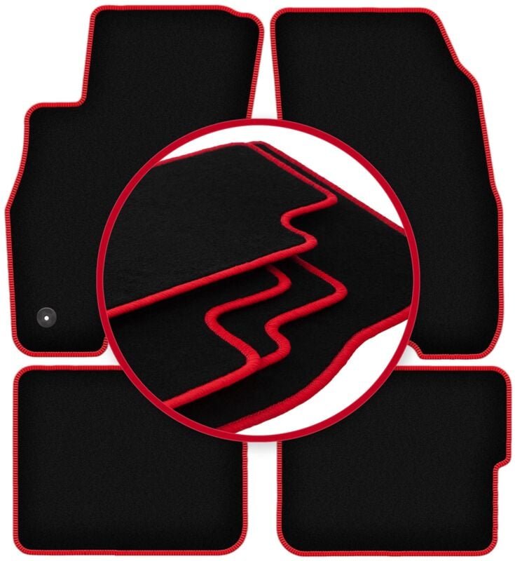 CARLUX-RED Autofußmatten für: Fiat Grande Punto Fließheck (2005-2009)