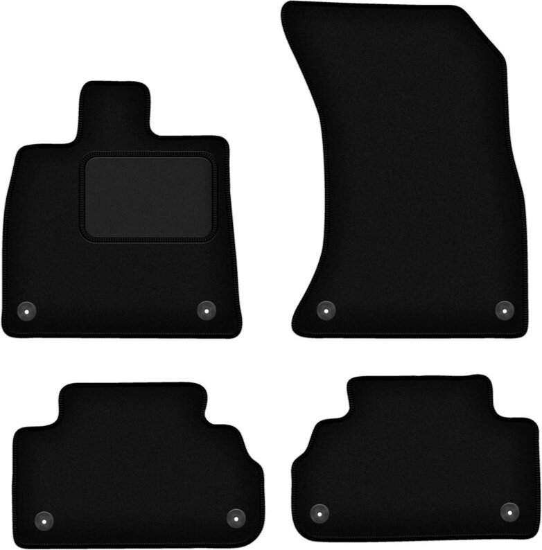 Schwarze Velours-Fußmatten für: Audi Q5 II FY / F5 SUV (2017-)