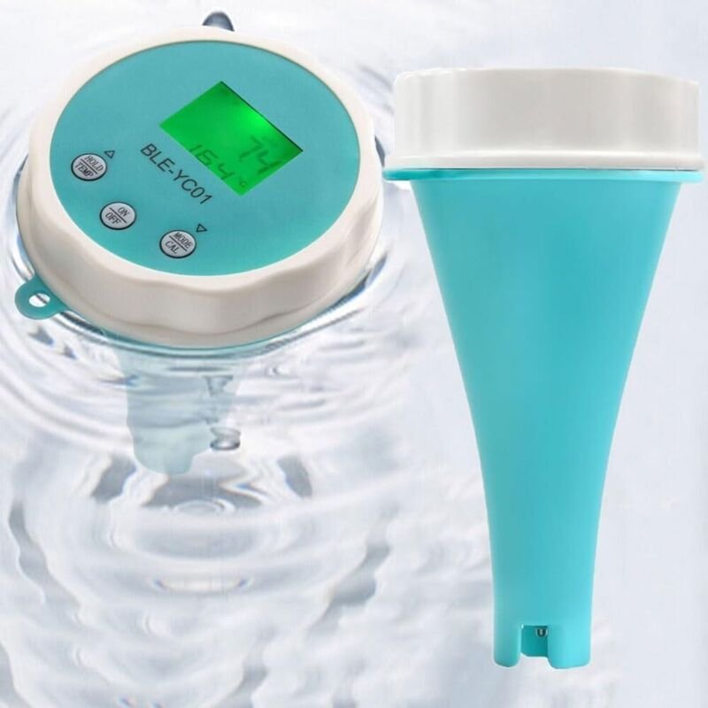 6-in-1-Wassertester, Wasserqualitätsanalysator für Pools und Spas mit digitaler Prüfsonde, PH CL EC TDS ORP-Temperatur f...