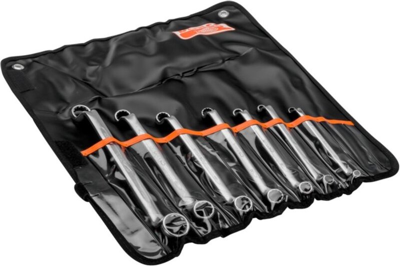 Bahco Satz tiefgekröpfter Doppelringschlüssel - 7 Stk./Tasche