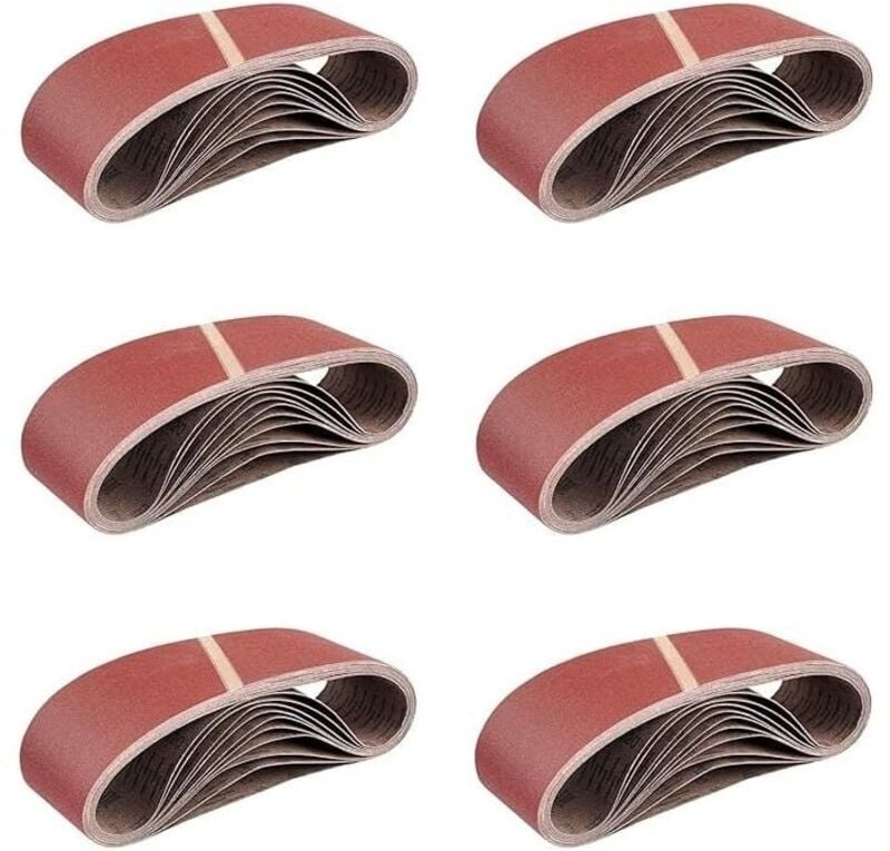 Thumbnail - Schleifband 75 x 533 mm, Schleifbänder gemischt für Bandschleifer, Körnung 80, 10 Stück