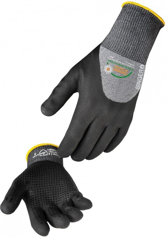Thumbnail - Beschichteter 3/4-Handschuh mit Noppen auf der Handfläche Singer Nasshandschuh - Größe 9 - NYMFIT01