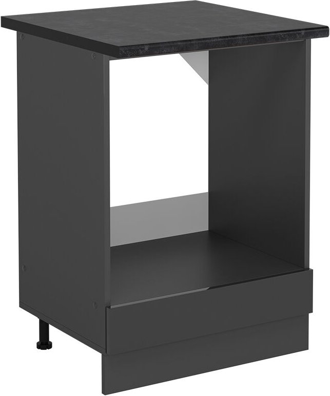 Vicco - Herdumbauschrank R-Line, Anthrazit Hochglanz, 60 cm , ap Anthrazit