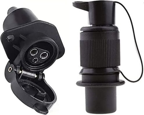 Sollbry - 3-polige Anhängersteckdose und Anhängersteckdose, 12 v, wasserdicht, 3-polige Anhängersteckdose, weiblich, män...
