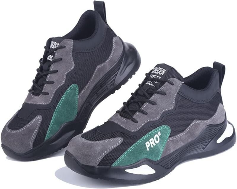 Herren-Sicherheitszehen-Arbeitsschuhe, rutschfeste Zehenkappe aus Legierung, leicht und atmungsaktiv -42