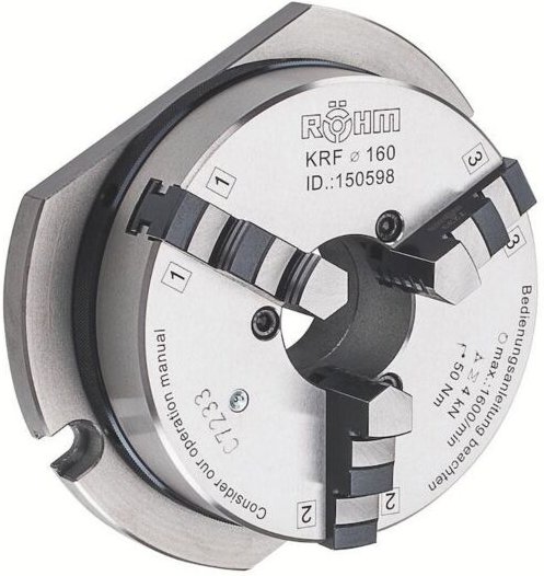 Röhm KRF 200, 3-Backen, mit Grundplatte, Gusskörper - 150599