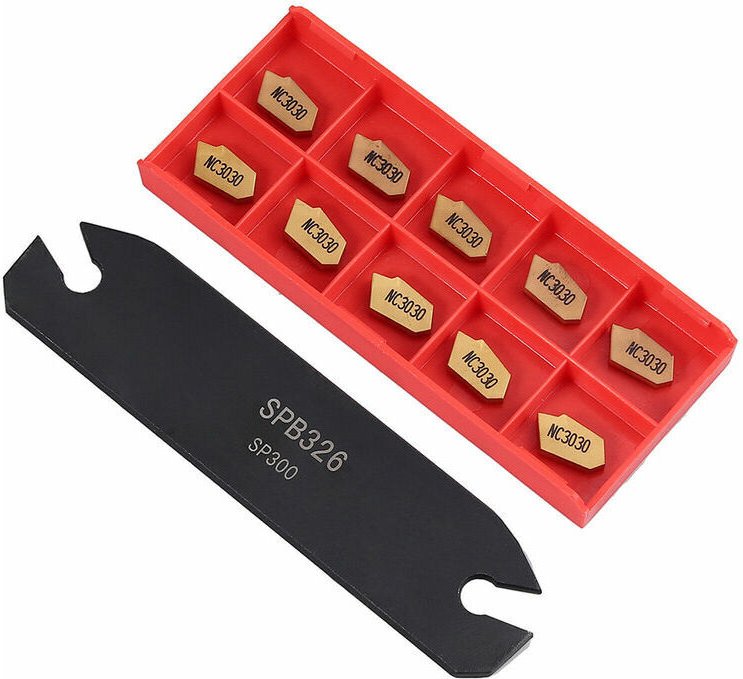 Drehmaschine Drehwerkzeuge SPB326 26 mm Einstechen Abstechen Werkzeug mit Abstechen Hartmetalleinsätze 10 Stück GTN3 SP3...