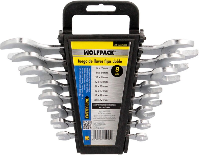 Juego Llaves Fijas Wolfpack Eco 8 Piezas