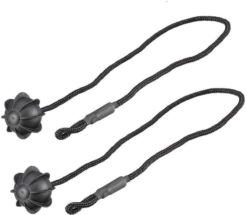 Ersandy - 2 Stücke Fließheck Hutablage Kofferraumdeckel Heckregal Seil Seil Haltestreifen Kleine Kugel für Golf 6 gti R2...