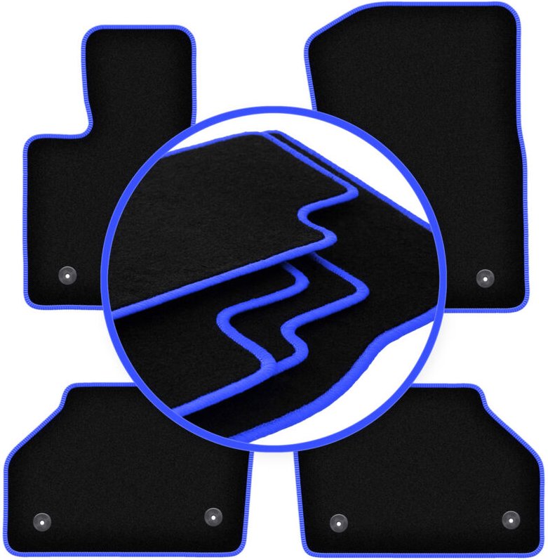 CARLUX-BLUE Autofußmatten für: BMW X3 F25 SUV (2010-2017)