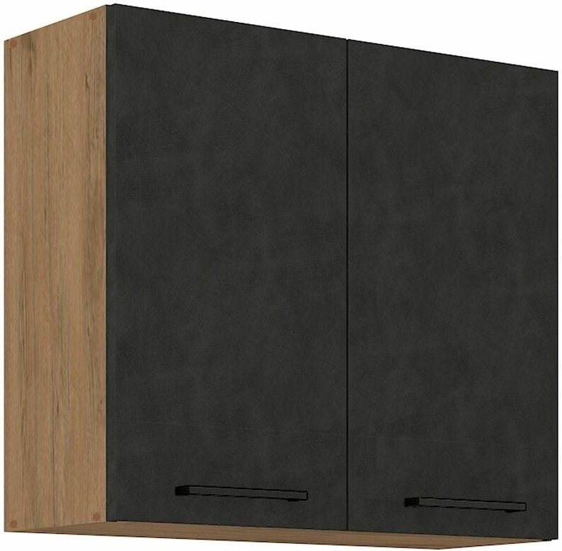 Vigo Hängeschrank 80 cm Eiche Lancelot Matera Grau Küchenzeile Küchenblock Küche