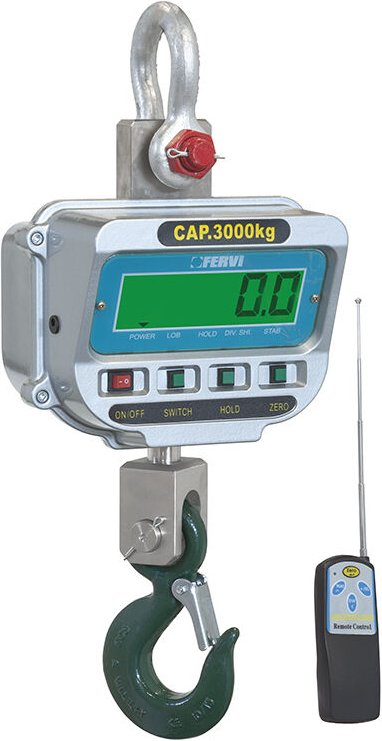 Fervi - kranwaage hängewaage industriewaage lcd lastenwaage 3000KG D012/0300