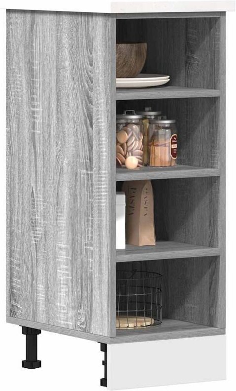 Unterschrank Riga Grau Sonoma 30x44,5x81,5 cm Holzwerkstoff Vidaxl