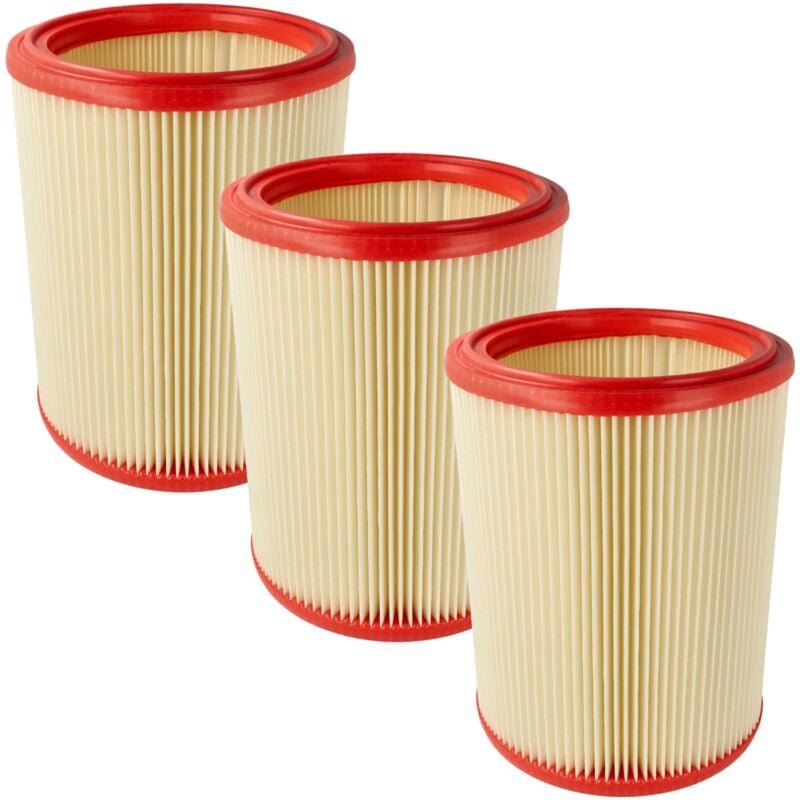Thumbnail - 3x Lamellenfilter kompatibel mit Nilfisk Aero 31 inox, 600, 440, 640, 800 a, 400, 840 a Handstaubsauger - Vhbw